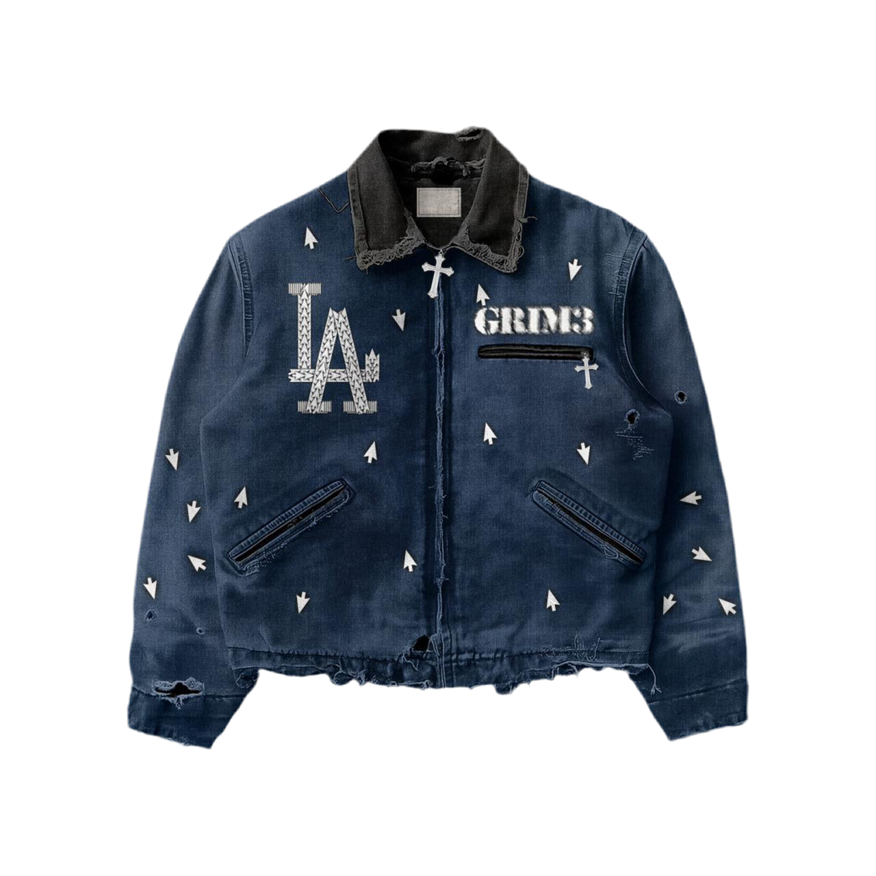 GRIM3 WORLD DISTRESSED JACKET - PRE ORDER